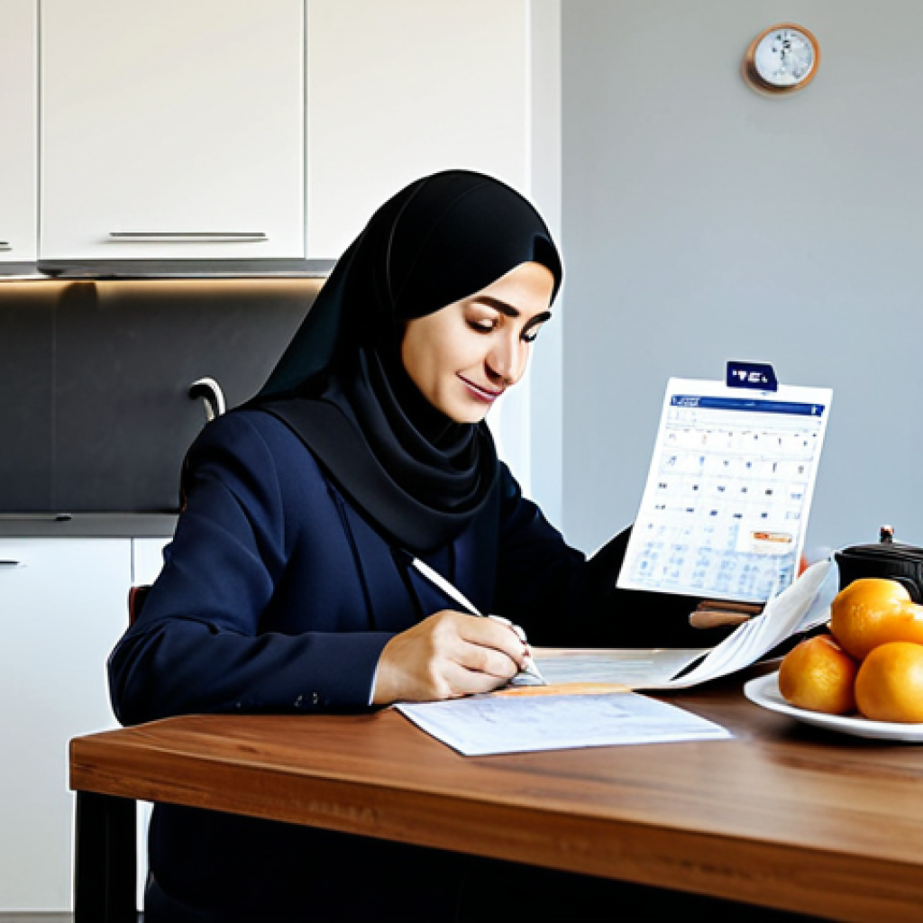 Careful Credit Card Use**

A Turkish woman, fully clothed in modest, professional attire, carefully reviewing her credit card statement at a well-lit kitchen table. The scene includes a cup of Turkish coffee and a calendar marking payment due dates. Safe for work, appropriate content, perfect anatomy, natural proportions, family-friendly.

**